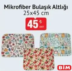 MİKROFİBER BULAŞIK ALTLIĞI 25X45 CM fiyat ve kampanya bilgisi